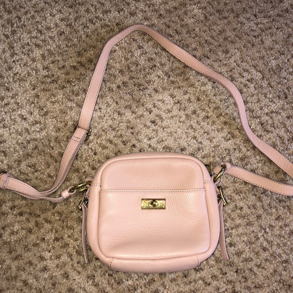 J Crew cross body bag flesh colored